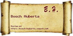 Bosch Huberta névjegykártya